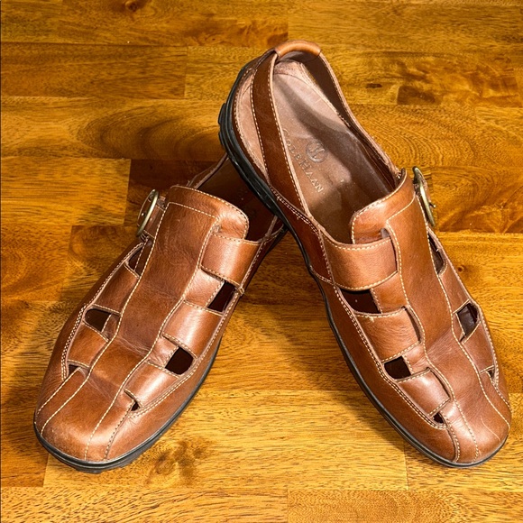 Cole Haan vibram Men's Tan Leather Loafers size 12 - Picture 2 of 12